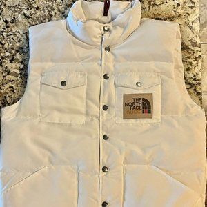 Authentic North Face x Gucci White Puffer Jacket/Vest - December Edition